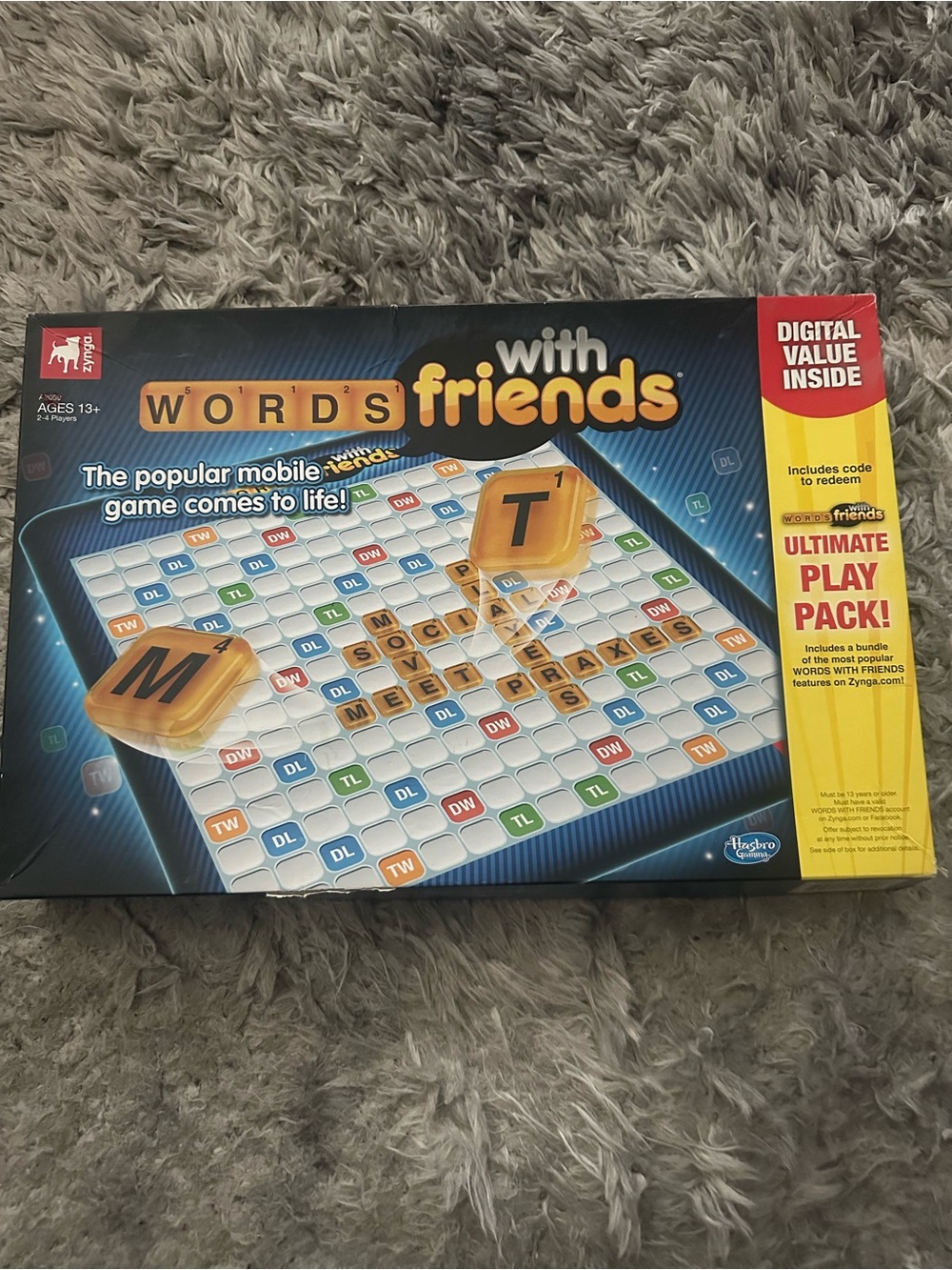 Hasbro Words With Friends Board Game - Black, Blue, Yellow